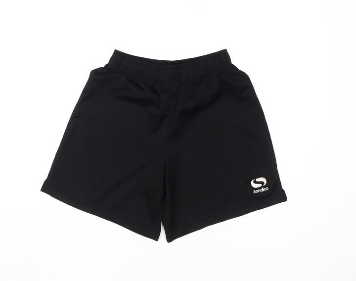 Sondico Boys Black Athletic Shorts 13Y Relaxed Fit