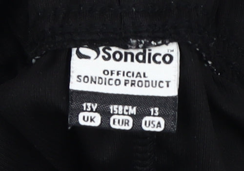 Sondico Boys Black Athletic Shorts 13Y Relaxed Fit