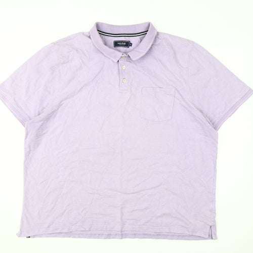 Maine Men's 2XL Purple Polo Shirt Cotton
