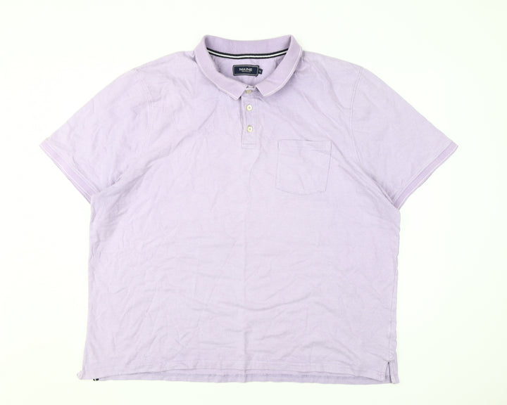 Maine Men's 2XL Purple Polo Shirt Cotton