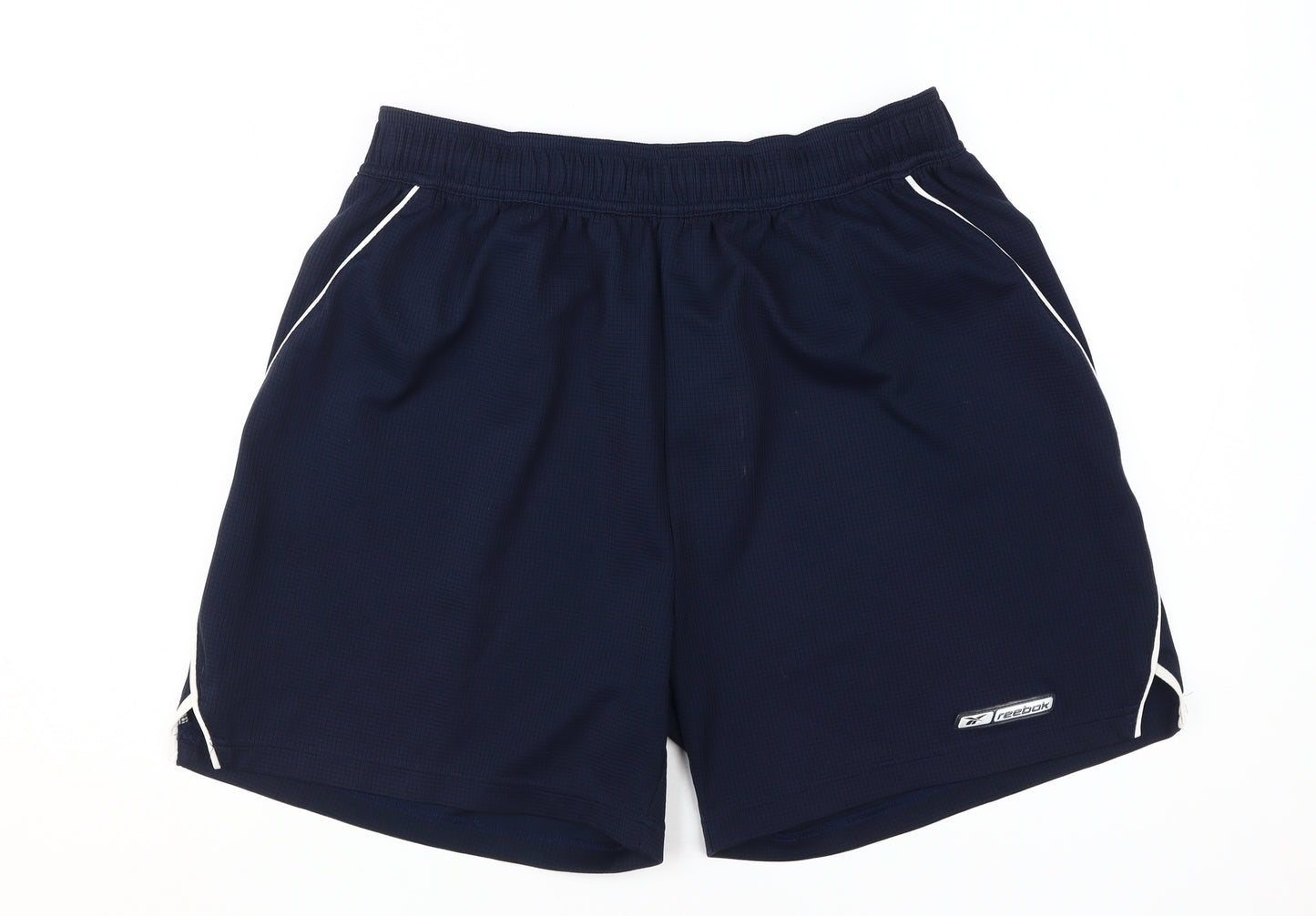 Reebok Men's Blue Athletic Shorts, Size L