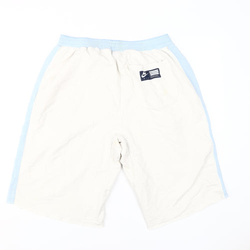 Nike Men's White Blue M Sweat Shorts