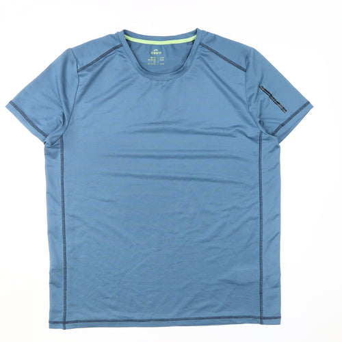Crivit Men's Blue L Gym T-Shirt Quick Dry Reflective