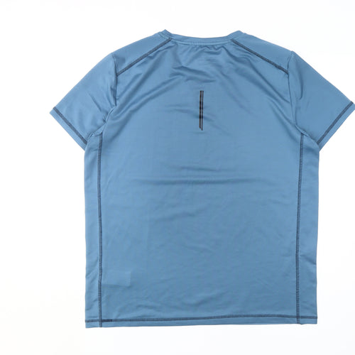 Crivit Men's Blue L Gym T-Shirt Quick Dry Reflective