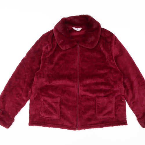 Marlon Women's Red Puffer Jacket, Size 12-14, Winter Style