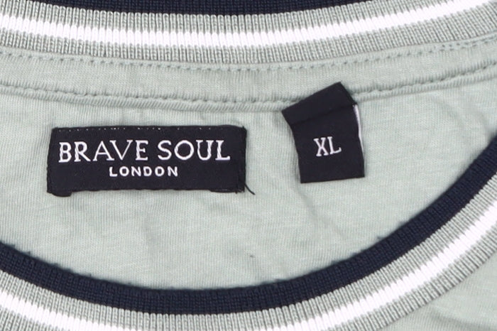 Brave Soul Men's XL Mint T-Shirt, 100% Cotton