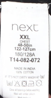 Next Men's Black Cotton Basic Jacket 2XL Casual