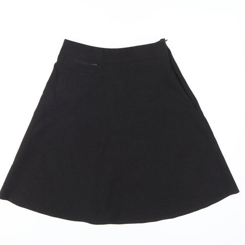 John Lewis Girls Black A-Line Skirt, Size 14 Years, Elastane Blend