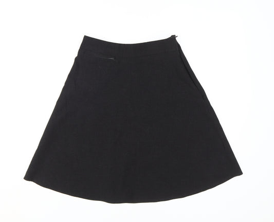 John Lewis Girls Black A-Line Skirt, Size 14 Years, Elastane Blend