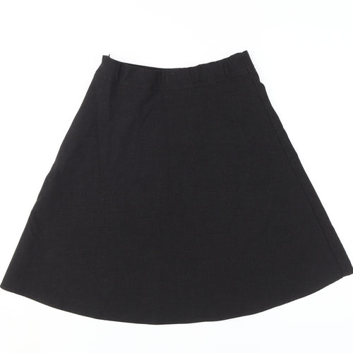 John Lewis Girls Black A-Line Skirt, Size 14 Years, Elastane Blend
