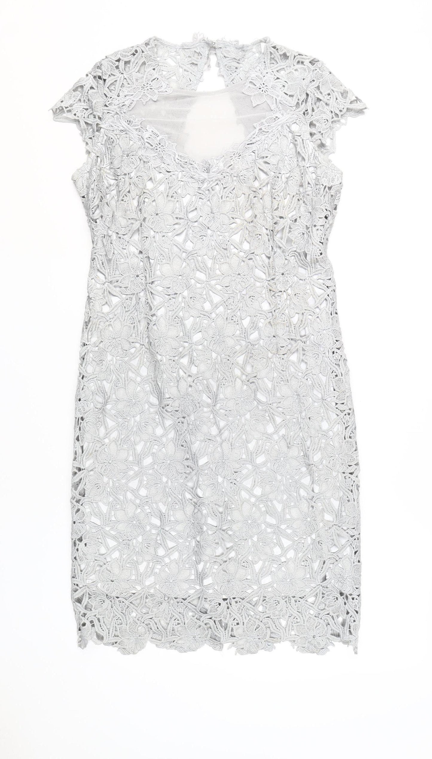 Joanna Hope Women's Grey Sheath Dress Size 12