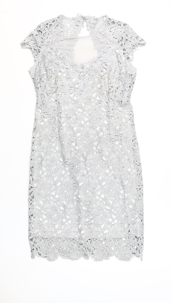 Joanna Hope Women's Grey Sheath Dress Size 12