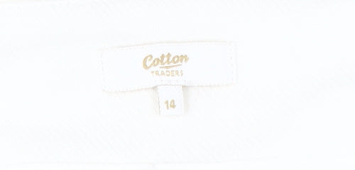 Cotton Traders Women's Ivory Trousers Size 14