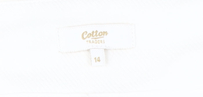 Cotton Traders Women's Ivory Trousers Size 14