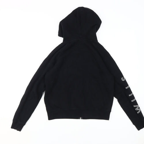 Jack Wills Women's Black Full Zip Hoodie Size 8