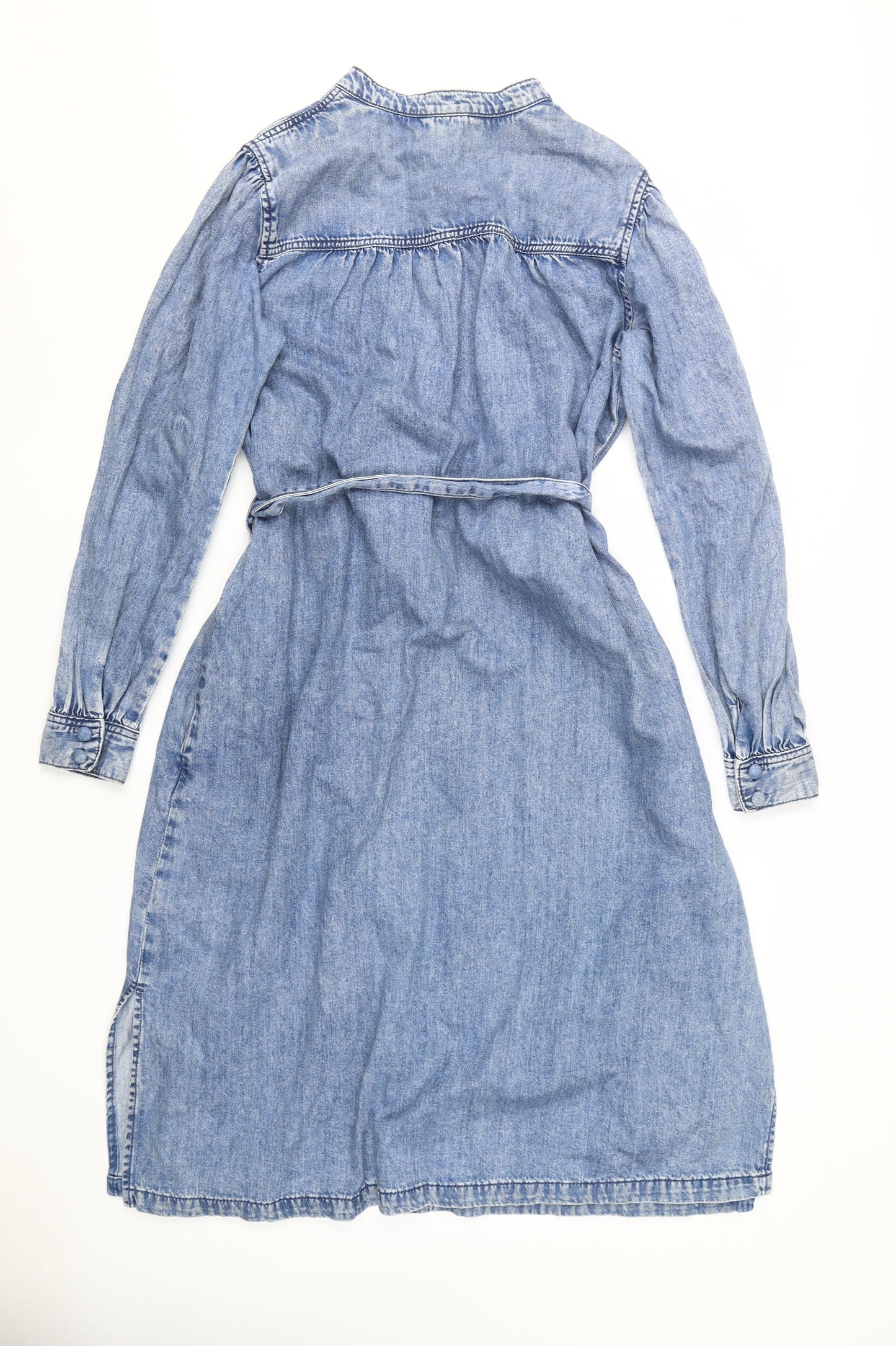 Next Women's Blue Denim Shirt Dress - Size 18, Midi Casual
