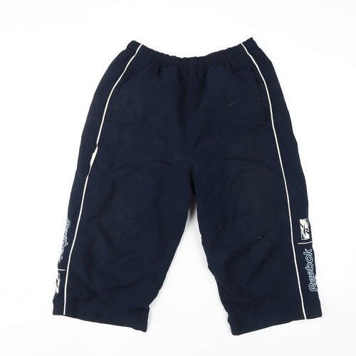 Reebok Unisex Blue Relaxed Fit Sports Trousers M