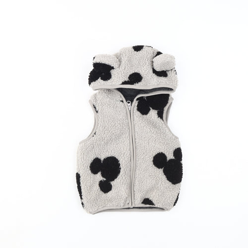 Disney at George Unisex Baby Grey Fleece Hooded Jacket 12-18M