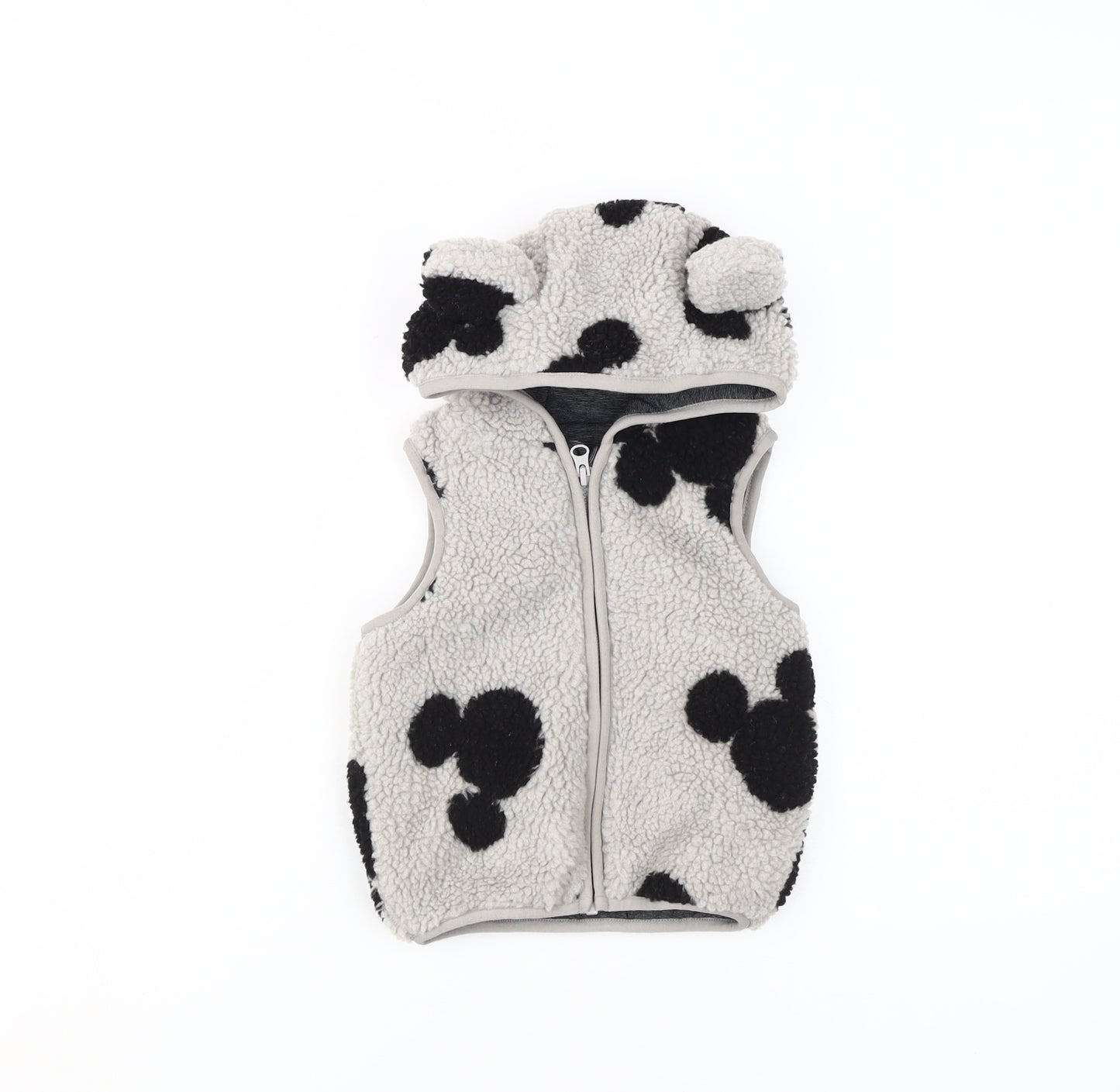 Disney at George Unisex Baby Grey Fleece Hooded Jacket 12-18M