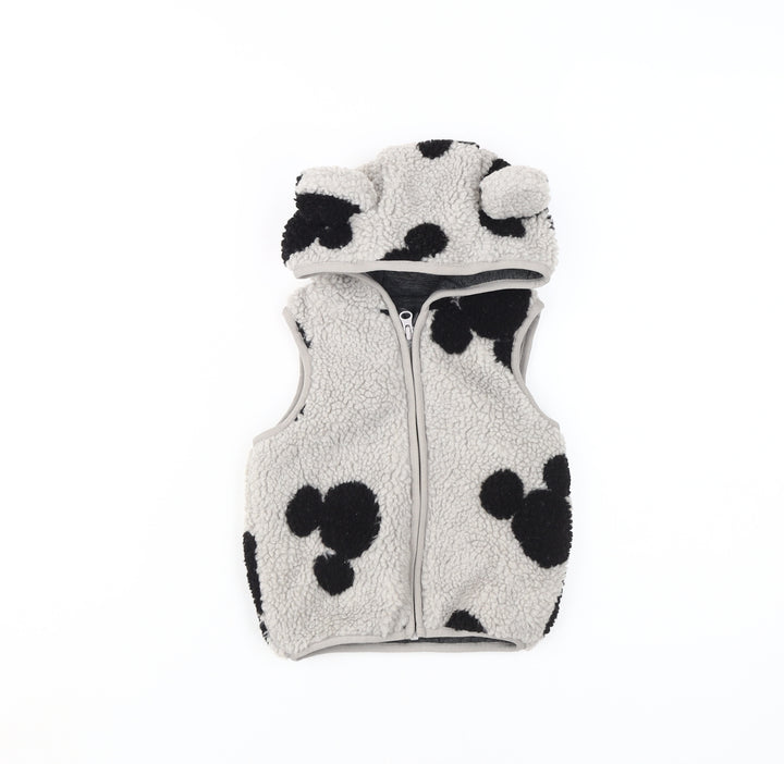 Disney at George Unisex Baby Grey Fleece Hooded Jacket 12-18M