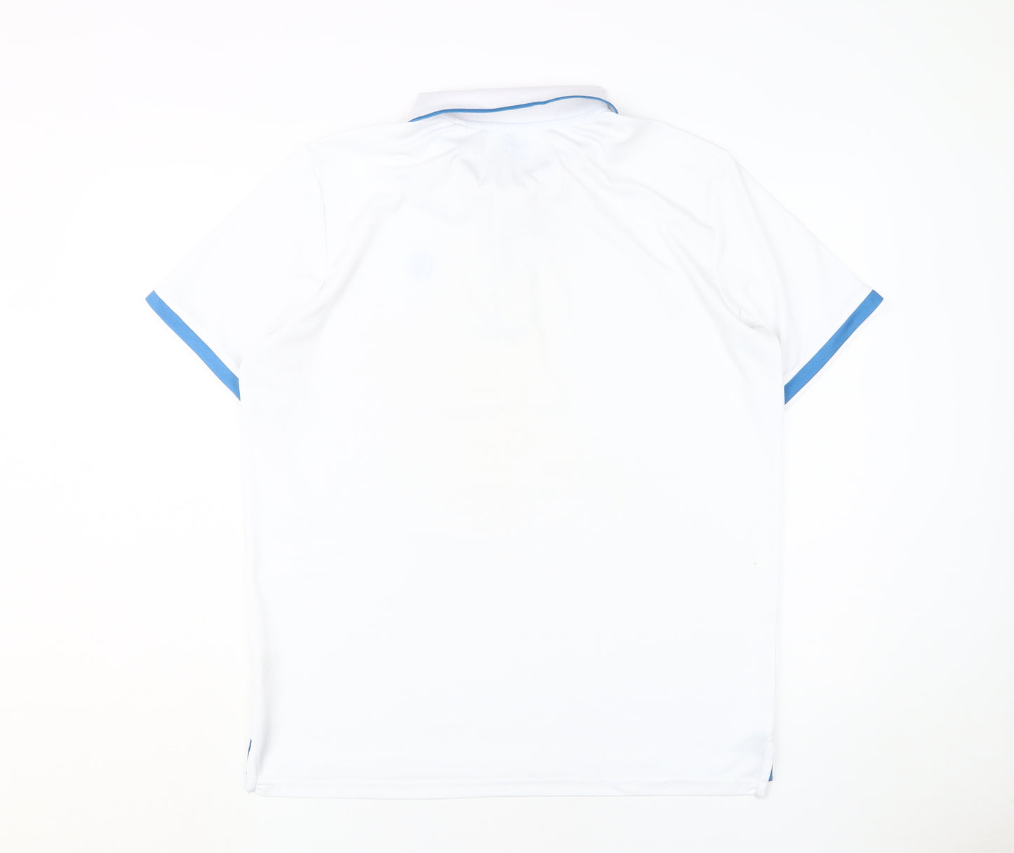 Crivit Men's White Polo Shirt L, Short Sleeve, Polyester