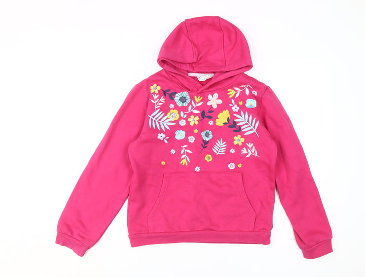Mountain Warehouse Girls Pink Floral Hoodie, 13 Years, Pullover Style