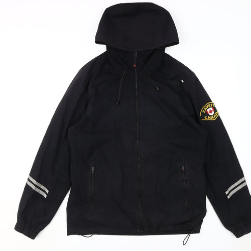 Zavetti Canada Men's Black M Windbreaker Jacket Hooded