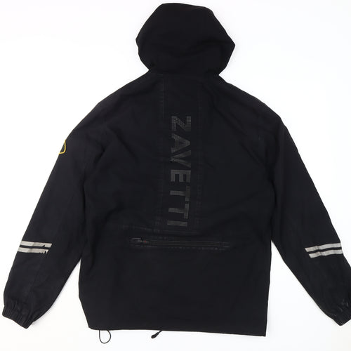 Zavetti Canada Men's Black M Windbreaker Jacket Hooded