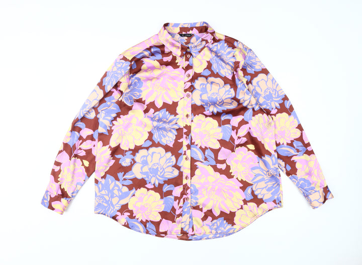 Et Vous Women's Multicoloured Button-Up Floral Shirt, Size 14