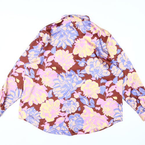 Et Vous Women's Multicoloured Button-Up Floral Shirt, Size 14