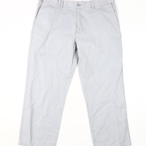BHS Men's Grey Chino Trousers, Size 36, Casual