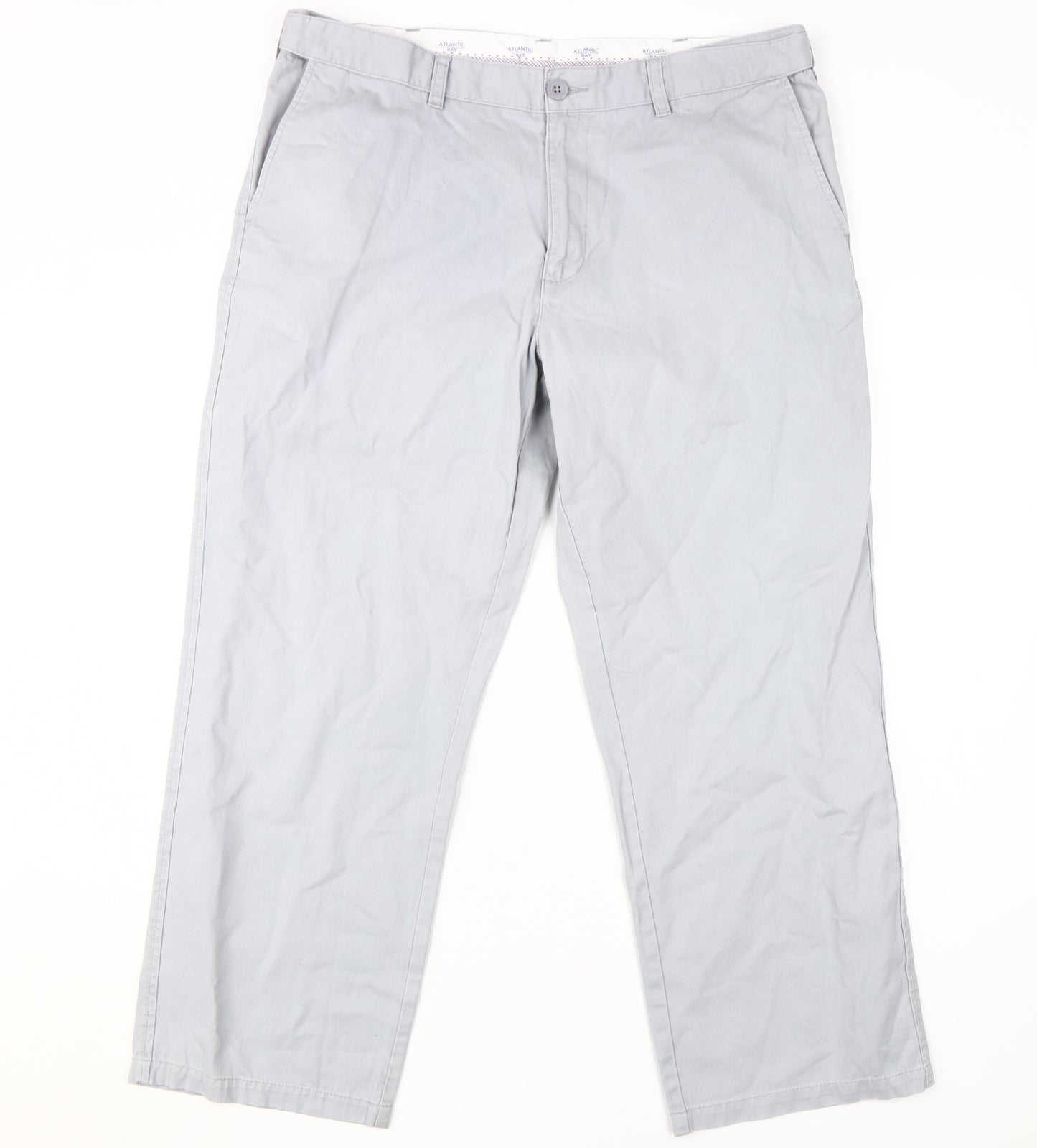 BHS Men's Grey Chino Trousers, Size 36, Casual