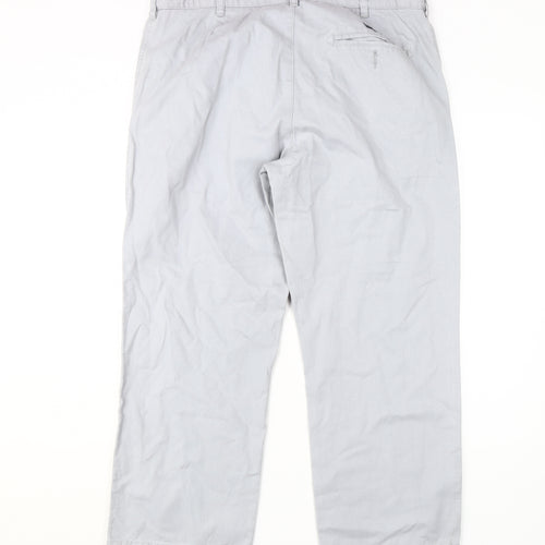 BHS Men's Grey Chino Trousers, Size 36, Casual