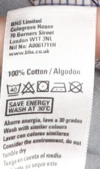 BHS Men's Grey Chino Trousers, Size 36, Casual