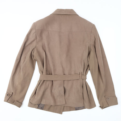 Classics Women's Brown Belted Trench Jacket Size 18