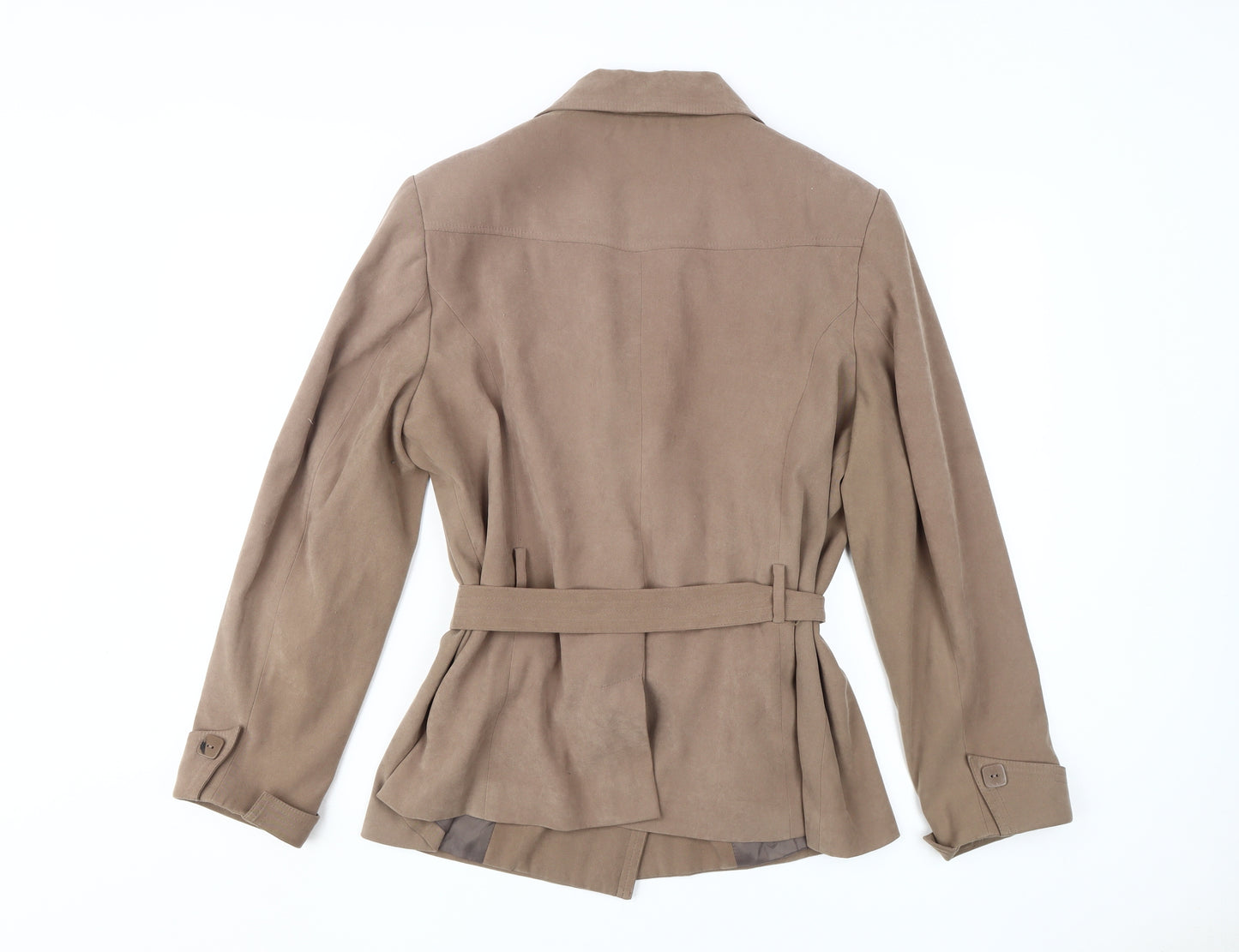 Classics Women's Brown Belted Trench Jacket Size 18