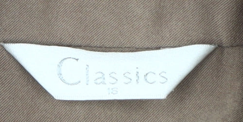 Classics Women's Brown Belted Trench Jacket Size 18