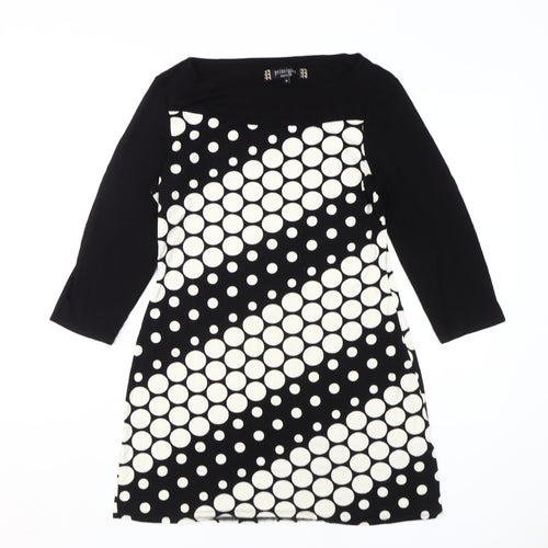 Principles Women's Black Polka Dot Shift Dress Size 14