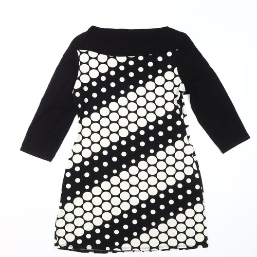 Principles Women's Black Polka Dot Shift Dress Size 14
