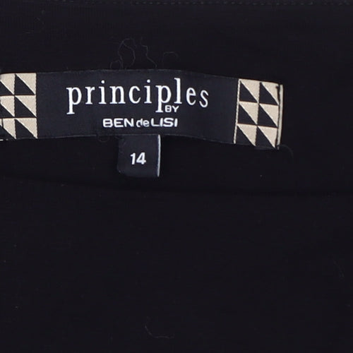 Principles Women's Black Polka Dot Shift Dress Size 14