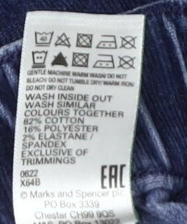 Marks and Spencer Women's Blue Jogger Trousers Size 16