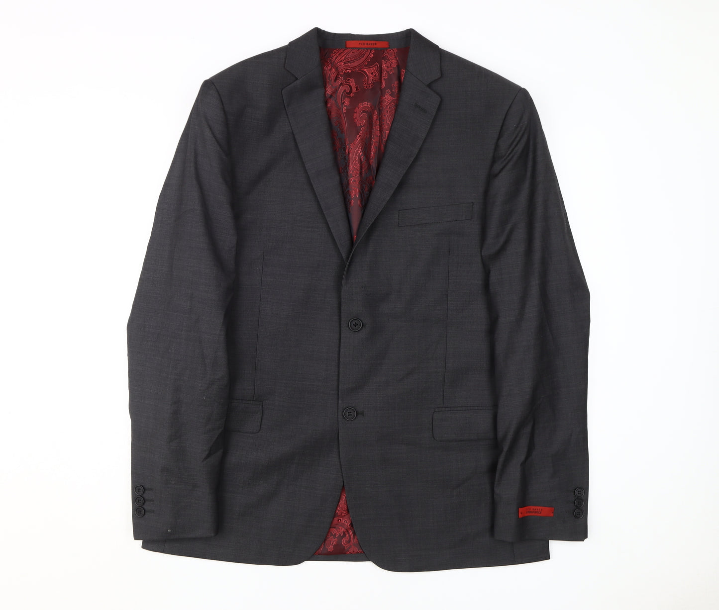 Ted Baker Men's Grey Suit Jacket 42R Classic Style