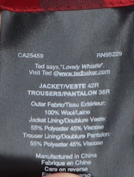 Ted Baker Men's Grey Suit Jacket 42R Classic Style