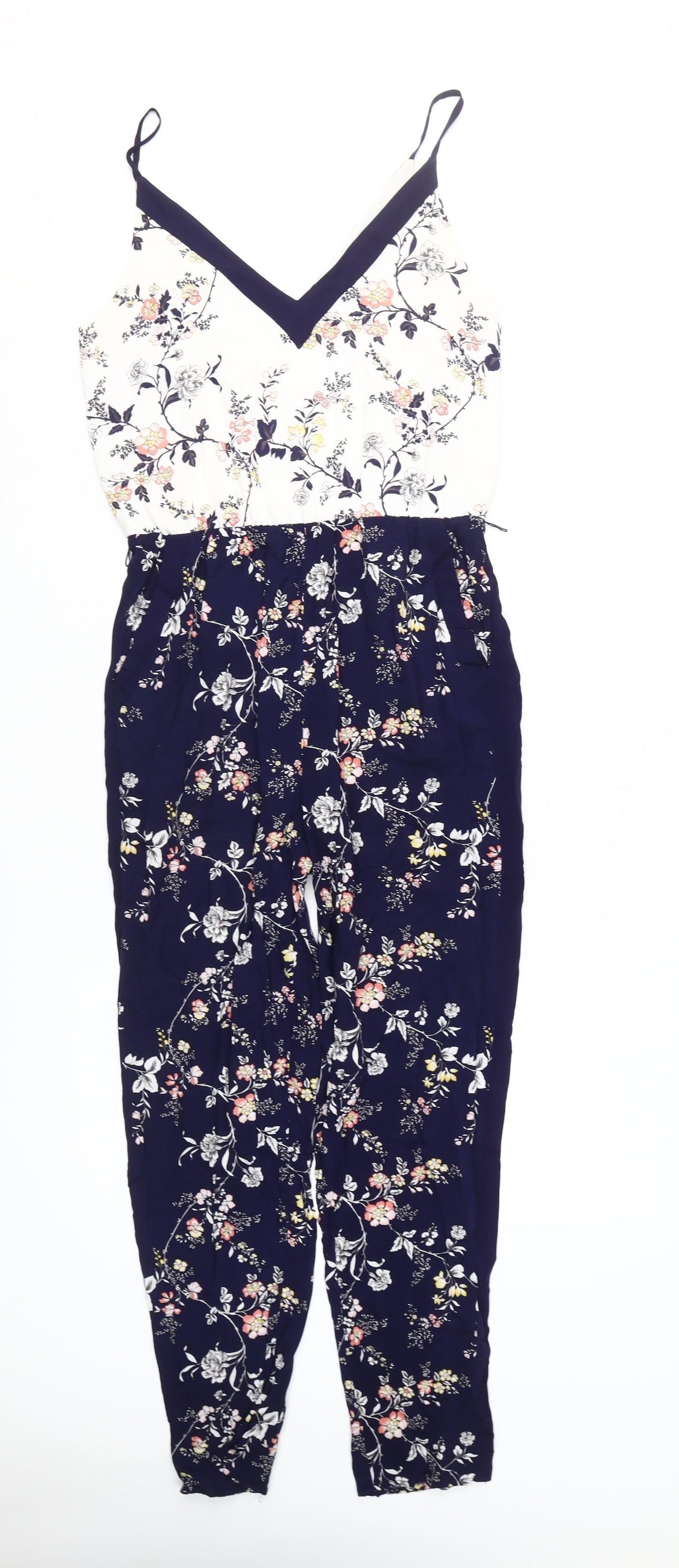 Oasis Women's Multicoloured Floral Jumpsuit Size 8