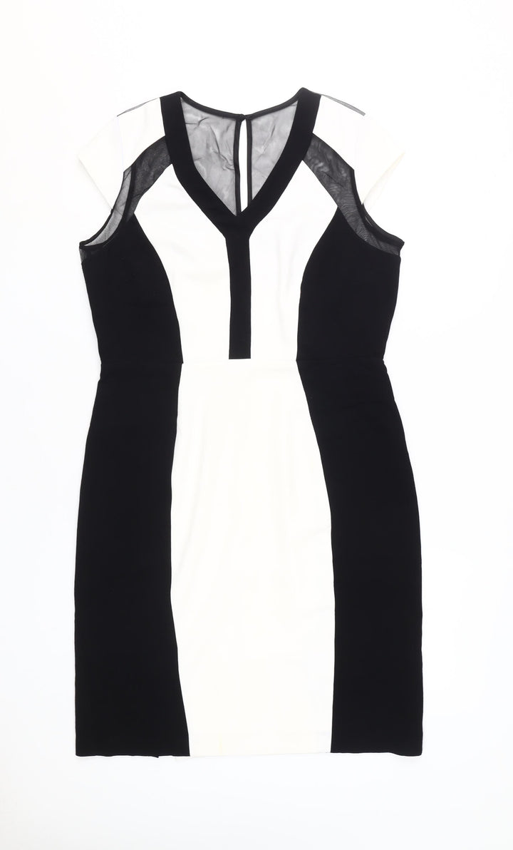 Kaleidoscope Women's Bodycon Dress, Black/White, Size 14
