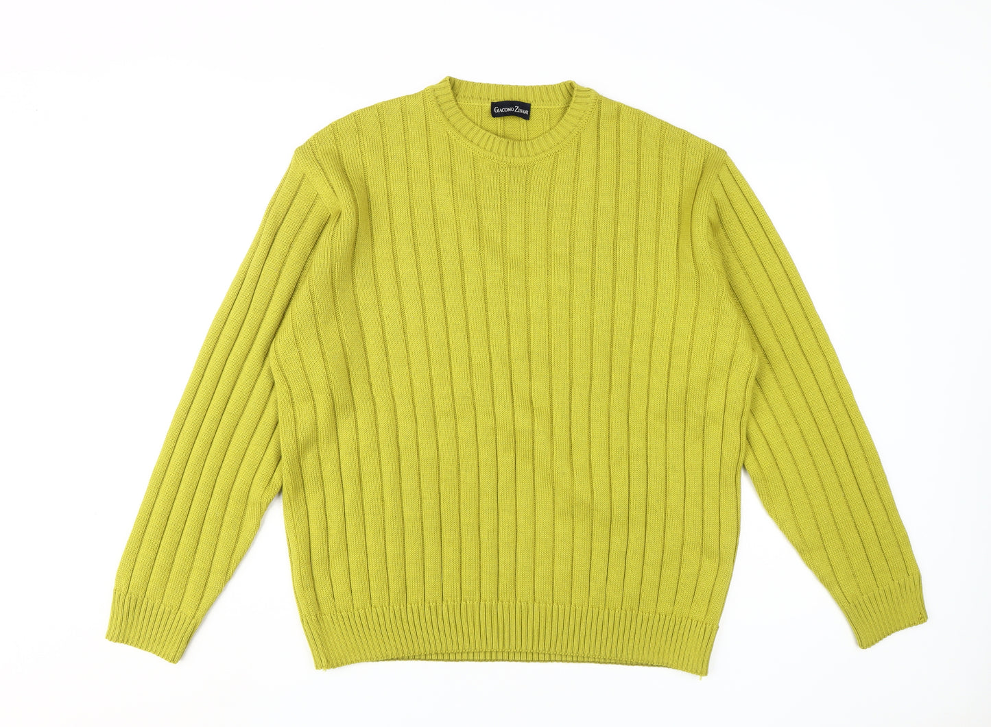 Giacomo Zinani Men's Green Wool Pullover Jumper L