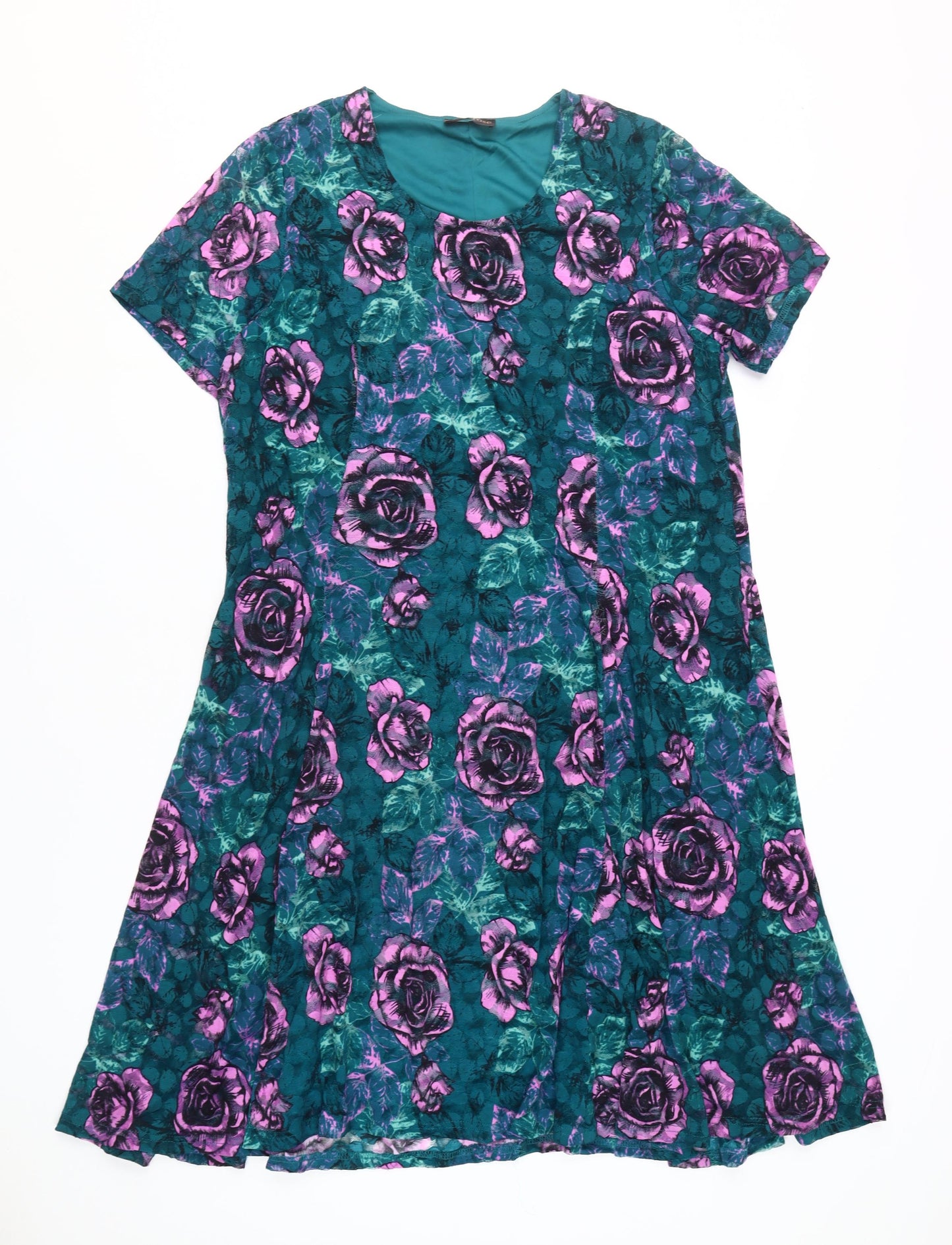 Anna Rose Women's Multicoloured Floral A-Line Dress Size 14