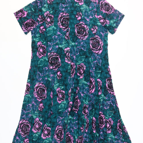 Anna Rose Women's Multicoloured Floral A-Line Dress Size 14