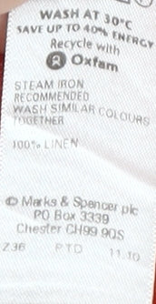 Marks and Spencer Women's Red Linen Button-Up Shirt, Size 18