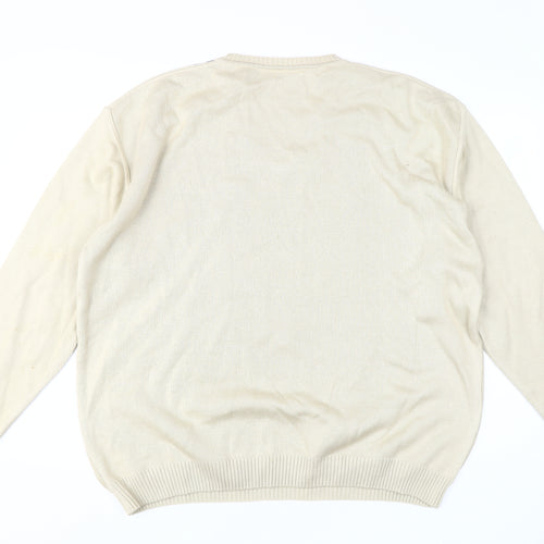 Green Woods Escape Men's Beige XL V-Neck Pullover Jumper